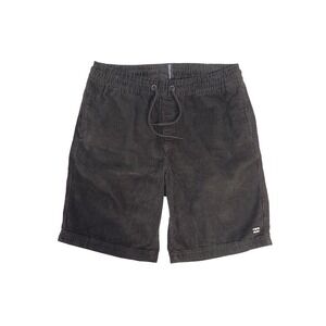 BILLABONG Mike Corduroy Shorts Mens Medium Gray 9" Inseam Elastic Waist Cotton
